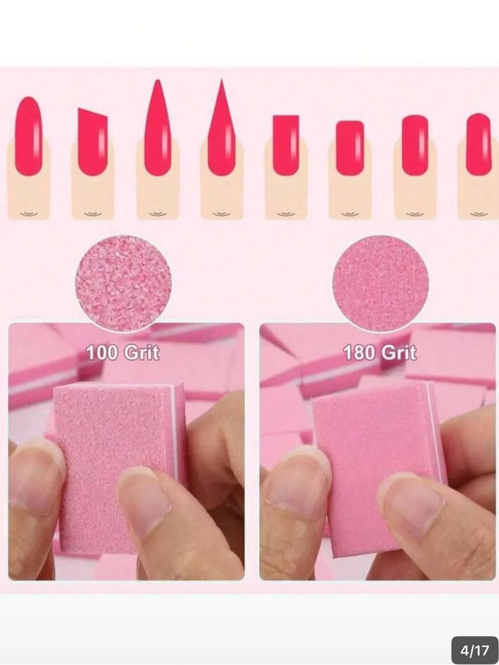 Pink Mini Foam Sanding Blocks- Multi-Pack